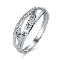 Bague Or blanc 18K Diamant 0.02 ct, 4 Pierres, brillant, p1-573429