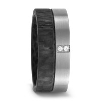 Partnerring Titan, Carbon Diamant 0.02 ct, 2 Steine, w-si-573610