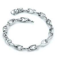 Bracelet Or blanc 18K 19 cm Ø6 mm-573856