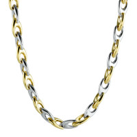 Collier Or jaune 18K, Or blanc 18K 45 cm Ø6 mm-573863