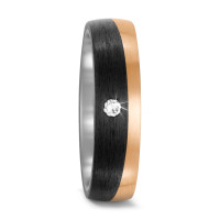 Partnerring Titan, Bronze, Carbon Diamant weiss, 0.03 ct, w-si-574866