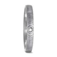 Partnerring Damaszener Stahl, Titan Diamant weiss, 0.01 ct, w-si-575035