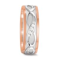 Alliance Or blanc 18K, Or rouge 18K Diamant 0.18 ct, 20 Pierres, w-si Infini-575403