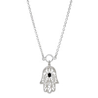 Collier Argent Rhodié Fatima 42 cm-575633
