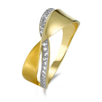 Bague Or jaune 9K Zircone 24 Pierres-575729
