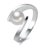 Bague Or blanc 18K perle d'eau douce-577403