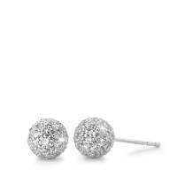 Clous d'oreilles Or blanc 18K Zircone-577470