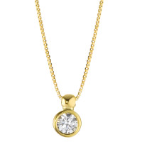 Collier Or jaune 18K Zircone 42 cm Ø4 mm-577474