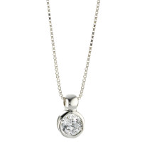 Collier Or blanc 18K Zircone 42 cm Ø4.5 mm-577476