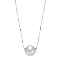 Collier 750/18 K Weissgold Süsswasserzuchtperle weiss, 6 mm 42 cm-577489