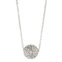 Collier Or blanc 18K Zircone 42 cm-577507
