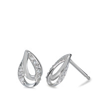 Clous d'oreilles Argent Zircone 18 Pierres Rhodié-579726