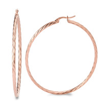 Créoles Acier inoxydable rosé PVD-580075