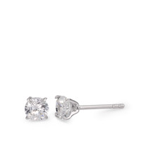 Clous d'oreilles Argent Zircone 2 Pierres Rhodié Ø5 mm-580398