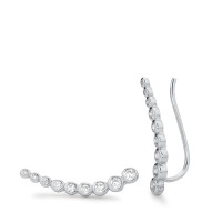 Ohrschieber Silber Zirkonia 18 Steine rhodiniert-580403