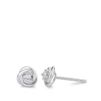 Ohrstecker Silber Zirkonia 2 Steine rhodiniert Ø6 mm-580840