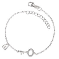 Bracelet Argent Zircone Rhodié 16-19 cm-580896