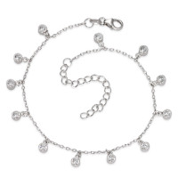 Chaînette de cheville Argent Zircone Rhodié 24-27 cm-580986