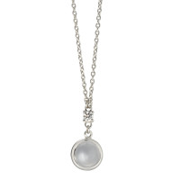 Collier Argent Calcédoine Rhodié 51-54 cm Ø10 mm-581469