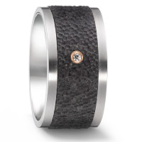 Alliance Titane, Carbone, Or rouge 18K Diamant 0.02 ct, w-si-581521