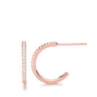 Créoles Argent Zircone rosé Plaqué or-581580