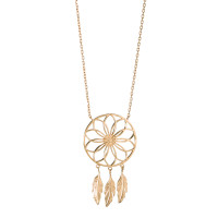 Collier Bronze Plaqué or Attrape-Rêves 40-45 cm Ø23 mm-582175