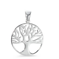 Pendentif Argent Rhodié Arbre de la vie Ø20 mm-582306