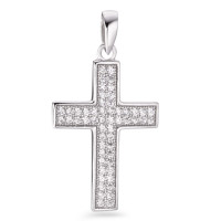 Anhänger Silber Zirkonia rhodiniert Kreuz-582336