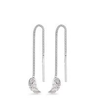Boucles d'oreilles pendantes Argent Rhodié Aile-582419