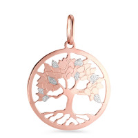 Pendentif Or rouge 9K Arbre de la vie Ø22 mm-582850