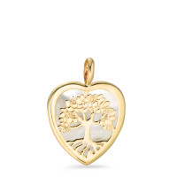 Pendentif Or jaune 9K nacre Arbre de la vie Ø18 mm-583288