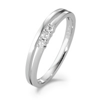 Bague Or blanc 18K Diamant blanc, 0.07 ct, 3 Pierres, brillant, w-si-583546