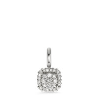 Pendentif Or blanc 18K Diamant blanc, 0.25 ct, 29 Pierres, brillant, w-si Ø8 mm-583558