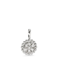 Pendentif Or blanc 18K Diamant blanc, 0.14 ct, 7 Pierres, brillant, w-si Ø8.5 mm-583565
