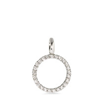 Pendentif Or blanc 18K Diamant blanc, 0.25 ct, 25 Pierres, brillant, w-si Ø13.5 mm-583567