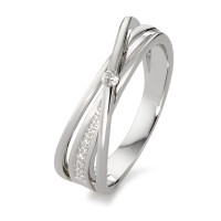 Bague Or blanc 18K Diamant blanc, 0.06 ct, 7 Pierres, brillant, w-si-583576