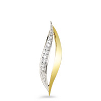 Pendentif Or jaune 18K, Or blanc 18K Diamant blanc, 0.06 ct, 12 Pierres, brillant, w-si-583581
