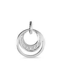 Pendentif Or blanc 18K Diamant blanc, 0.04 ct, 5 Pierres, brillant, w-si Ø15 mm-583601