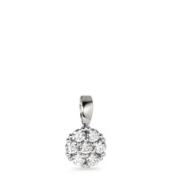 Pendentif Or blanc 9K Zircone blanc, 7 Pierres Ø6.8 mm-583627