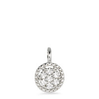 Pendentif Or blanc 9K Zircone blanc, 7 Pierres Ø9.2 mm-583630
