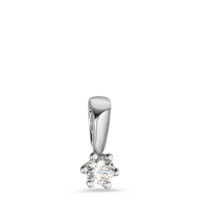Pendentif Or blanc 9K Zircone blanc Ø3.4 mm-583711