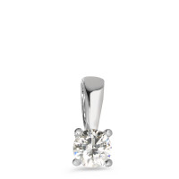 Pendentif Or blanc 9K Zircone blanc Ø4 mm-583714