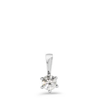 Pendentif Or blanc 9K Zircone blanc Ø3 mm-583717