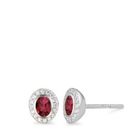 Clous d'oreilles Or blanc 18K Diamant 0.08 ct, 34 Pierres, w-si-584171