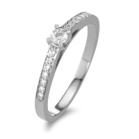 Bague Or blanc 18K Diamant 0.17 ct, 15 Pierres, w-si-584198