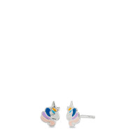 Clous d'oreilles Argent Laqué Licorne Ø6 mm-584295