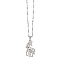Halskette mit Anhไnger Silber rhodiniert Einhorn 36-38 cm verstellbar-584303