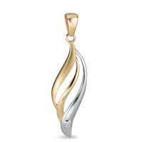 Pendentif Or jaune 9K Zircone Bicolore-584830