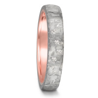 Alliance Or rouge 14K, Carbone Diamant 0.05 ct, 5 Pierres, w-si-585199