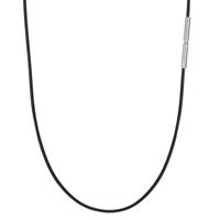Collier Leder, Edelstahl 42 cm Ø1 mm-585338